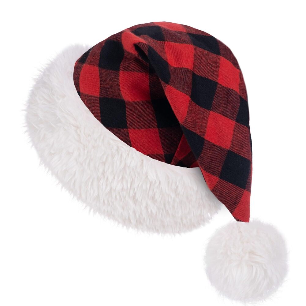 8971 Christmas Santa Hat Xmas Holiday Hat Adults Unisex Comfort Faux Fur